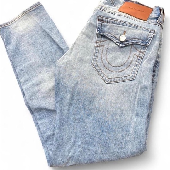 True Religion Light Blue Straight Jeans - Picture 8 of 8